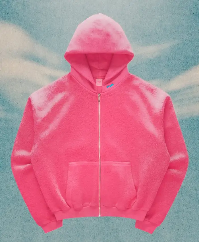 Justin Bieber x SKYLRK Pink Hooded Jacket