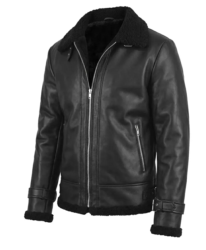 Karla Dixon Reacher S02 Black Leather Jacket Side