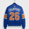 Kith for the New York Knicks 2026 Blue Satin Bomber Jacket For Sale