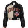 Knicks Jump Shot Black Bomber Jacket