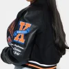 Knicks Jump Shot Black Bomber Jacket Side