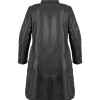 Layla Black Leather Women Coat