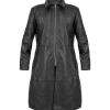 Layla Black Leather Coat