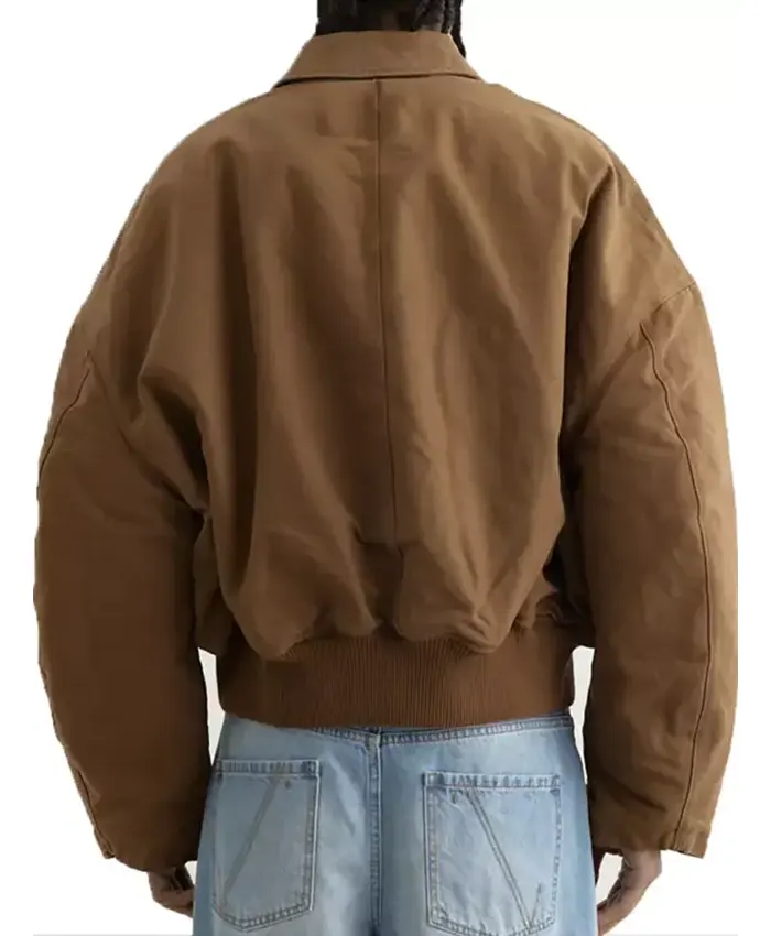 Lewis Hamilton Grand Prix Brown Jacket Back