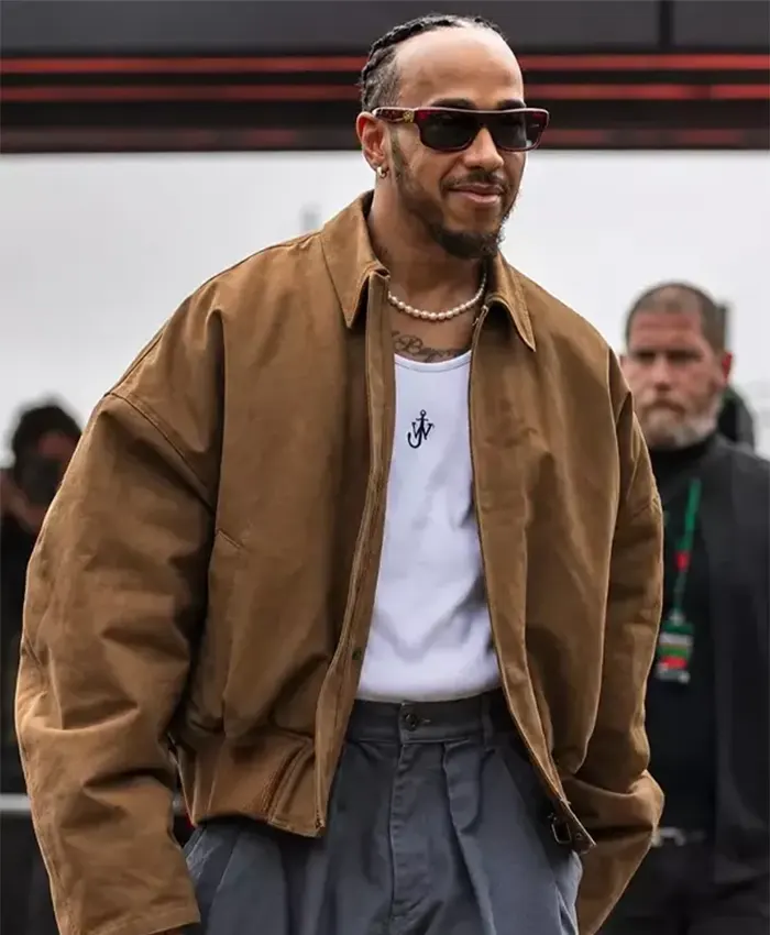 Lewis Hamilton Grand Prix Brown Jacket