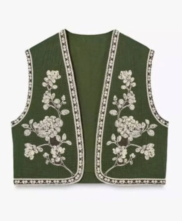 Made in Chelsea Zeyno Taylan Embroidered Vest Front