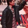 Madrid Event Spider Man Tom Holland Leather Jacket For Sale