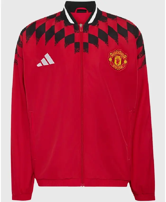 Manchester United Adidas Stadium Track Jacket Red