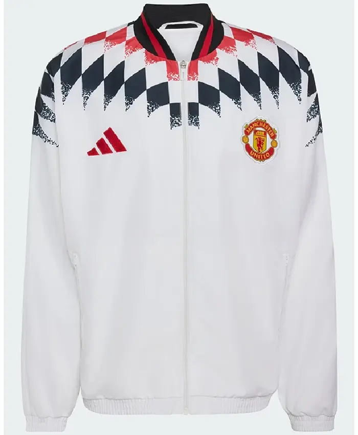 Manchester United Adidas Stadium Track Jacket White