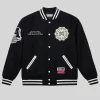 Mitchell & Ness Black Authentic Wool Varsity Jacket Front