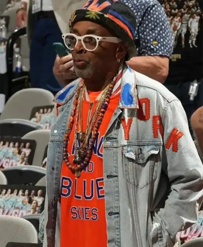 NBA Finals 2026 Spike Lee Knicks Denim Jacket Front