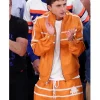 NBA Finals Game 3 Knicks Timothée Chalamet Orange Jacket