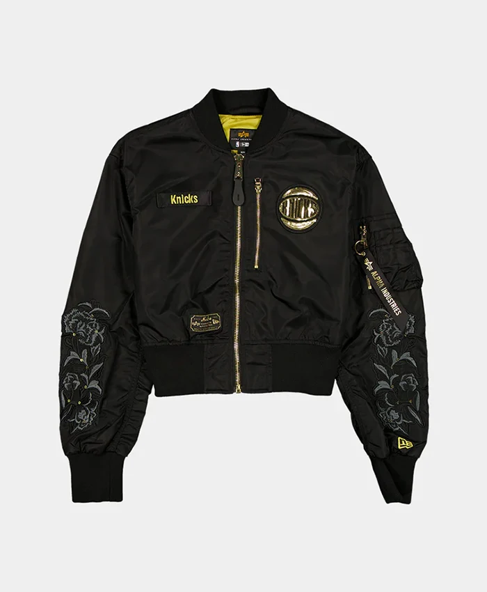 NY Alpha x New Era L-2B Cropped Bomber Jacket