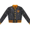 NY Knicks 2026 Cropped Leather Varsity Jacket