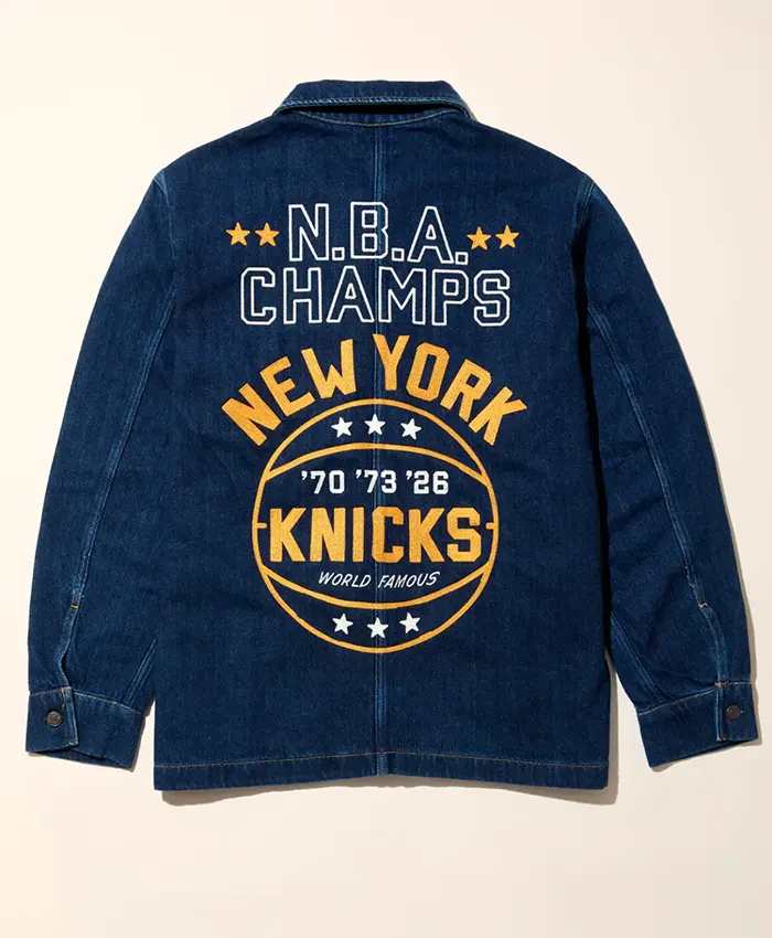 NY Knicks Championship Studio Denim Jacket For Sale