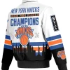 NY Knicks JH Design NBA Champions 2026 White Leather Jacket For Sale