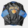 NY Knicks Vintage Timothee Chalamet Leather Jacket Back