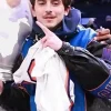 NY Knicks Vintage Timothee Chalamet Leather Jacket Front