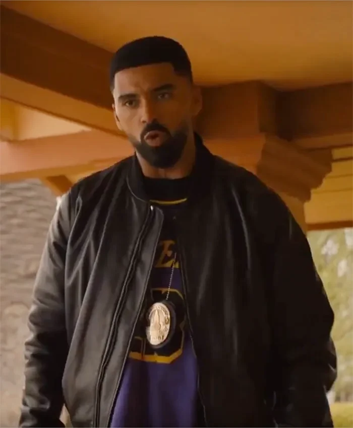 Nemesis Isaiah Stiles Black Leather Bomber Jacket For Sale