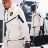 Netherlands Tech Windrunner White Hooded Jacket Front