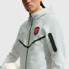 Netherlands Tech Windrunner White Hooded Jacket Side