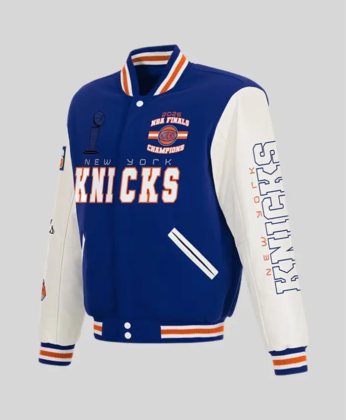 New York Knicks 2026 Champions Reversible Varsity Jacket Front