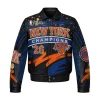 New York Knicks Navy & Orange 2026 Leather Jacket