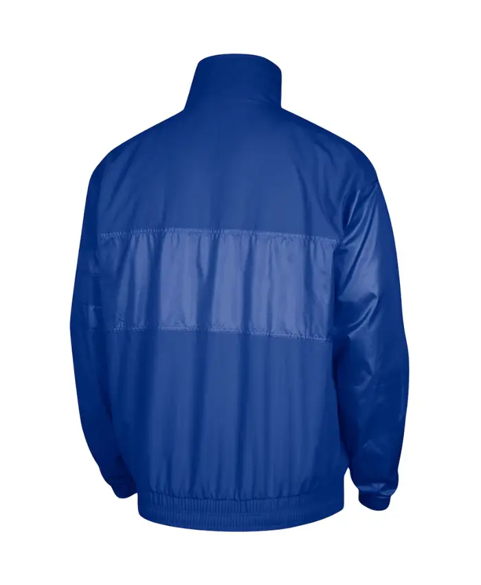 New York Knicks Nike Blue Courtside Versus Capsule Jacket Back