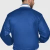 New York Knicks Starter Blue Final Buzzer Satin Varsity Jacket Back