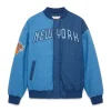 New York Knicks Terez Blue Denim Bomber Jacket