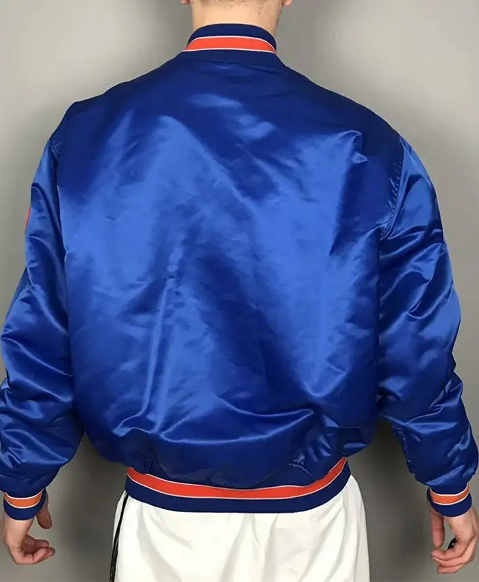 New York Mets Blue Satin Jacket Back