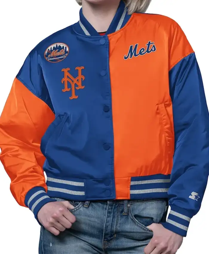 New York Mets Offside Royal and Orange Jacket