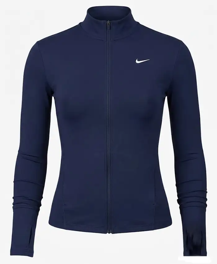 Nike One Fitted Women's Blue Full-Zip Jacket Front