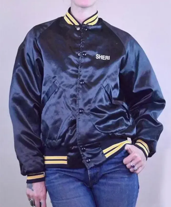 Nintendo Game Play Counselor Black Bomber Jacket Front