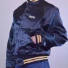 Nintendo Game Play Counselor Black Bomber Jacket Side