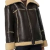 Not Suitable for Work Abby Chilukuri Shearling Leather Jacket Front