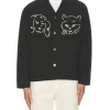 Off Campus S01 Miles Gutierrez-Riley Cat & Dog Graphic Jacket Front