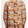 Off Campus S01 Miles Riley Horse Print Jacket Back