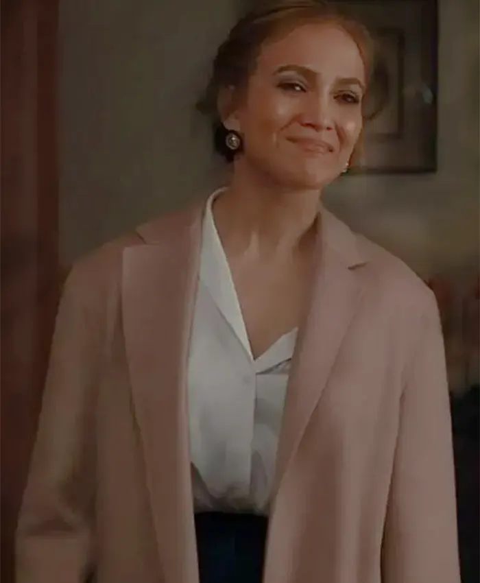 Office Romance Jennifer Lopez Trench Wool Coat For Sale