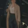 Office Romance Jennifer Lopez Trench Wool Coat Front