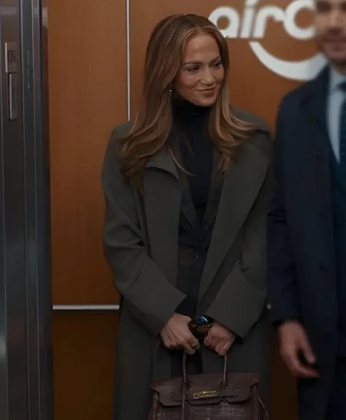 Office Romance Jennifer Lopez Wool Coat For Sale
