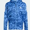 Own The Run Allover Print Blue Jacket
