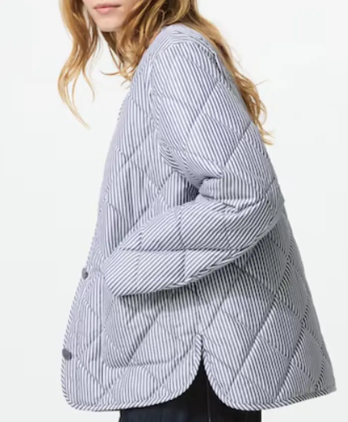 PUFFTECH Collarless Quilted Jacket Side