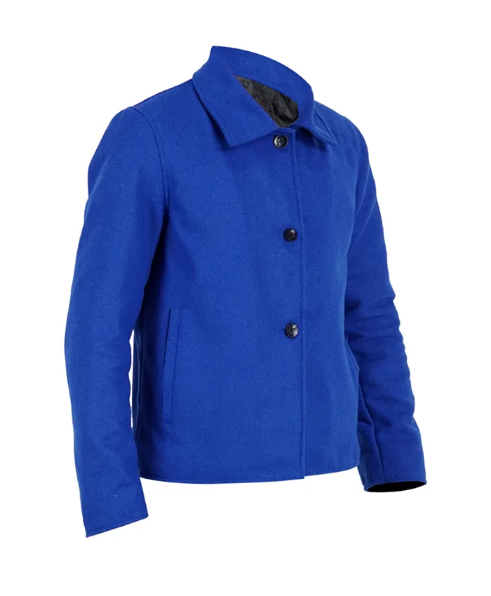 Patience S01 Patience Evans Blue Jacket Side