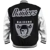 Pro Las Vegas Raiders Black And White Varsity Jacket Back