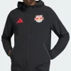 Red Bull New York Tiro Travel Hooded Windbreaker Jacket Front