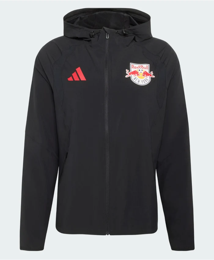 Red Bull New York Tiro Travel Hooded Windbreaker Jacket