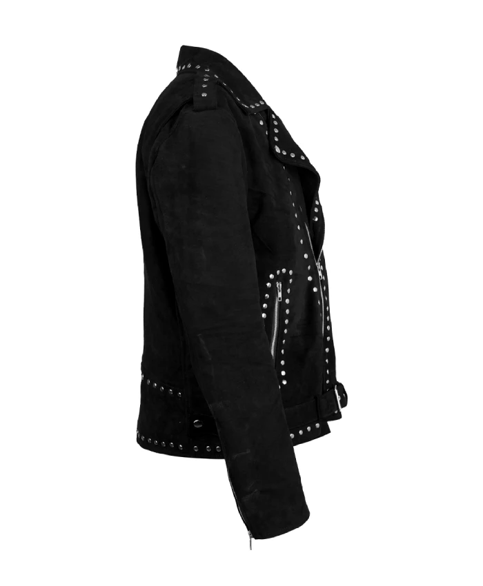 SNL Ryan Gosling leather jacket with silver stud embellishments