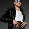 SNL Ryan Gosling Studded Leather Jacket Front