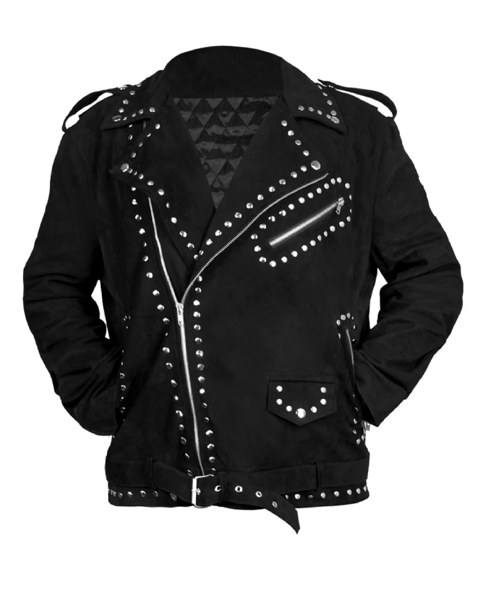 Ryan Gosling Saturday Night Live black studded leather jacket